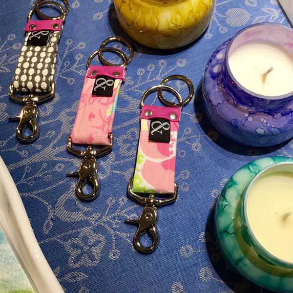 Stylish key fobs, Carol Lee Kelliher, Rockport MA