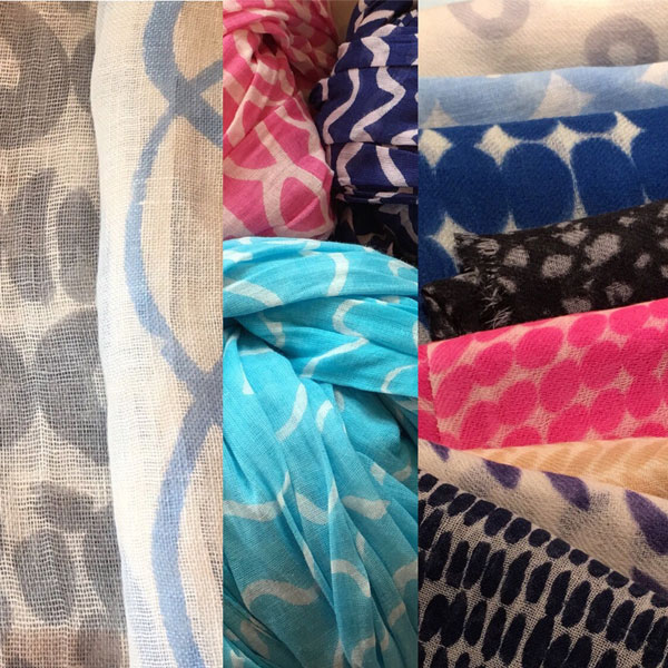 image: Scarves at Carol Lee's Cottage, Rockport MA