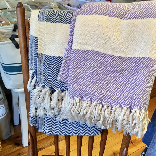 image: Blankets at Carol Lee's Cottage, Rockport MA