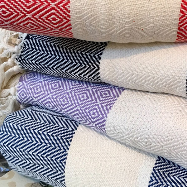 image: Blankets at Carol Lee's Cottage, Rockport MA