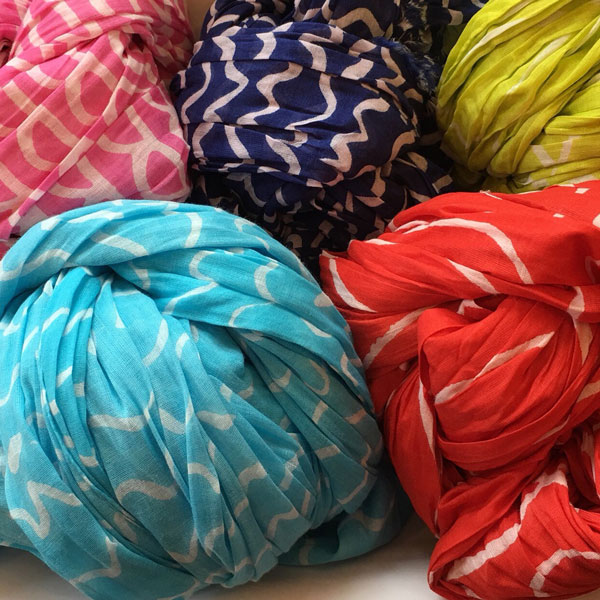 Designer cottom scarves, Carol Lee's Cottage, Rockport MA
