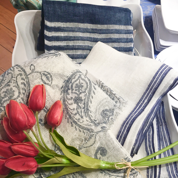 Designer cottom scarves, Carol Lee's Cottage, Rockport MA