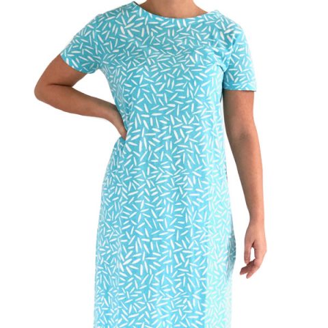 Widget Aqua Short Sleeve Dress