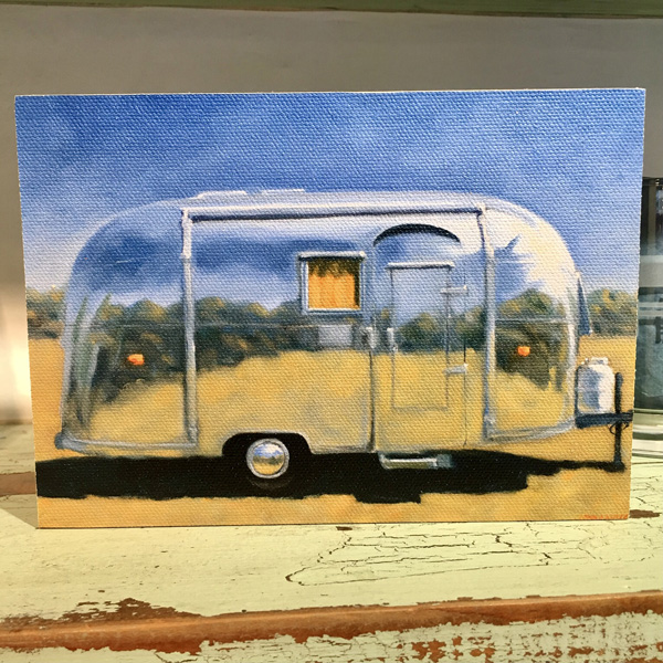 Airstream. Jon Francis. San Francisco artist. Giclee on canvas, mounted on wood.