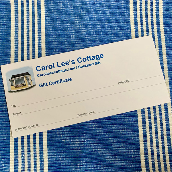 Carol Lee's Cottage Gift Cerfificate