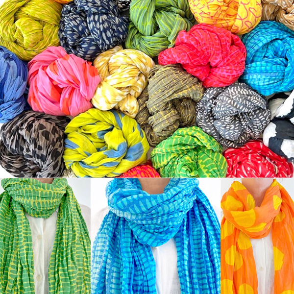 bright beautiful cotton scarves