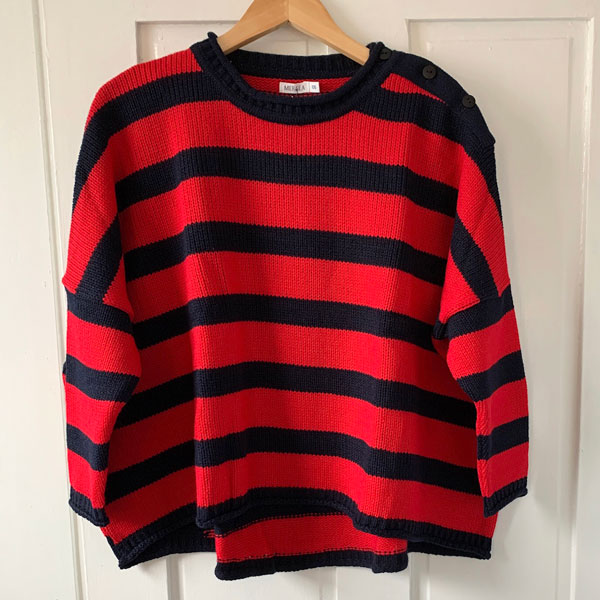 Red & Navy cropped sweaters