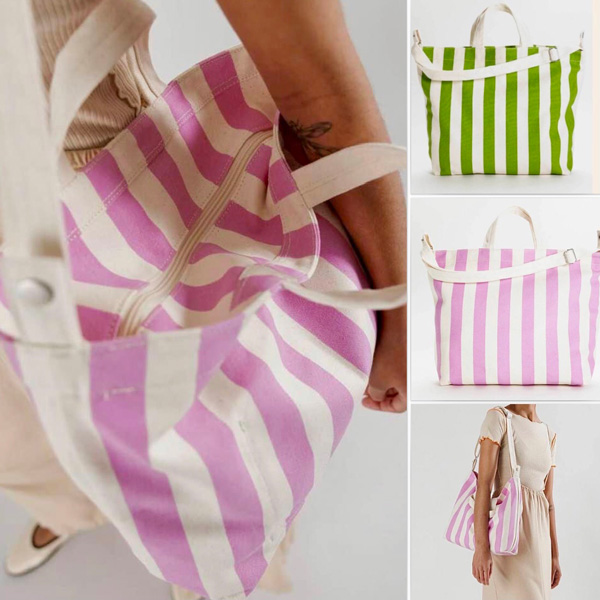 striped baggu canvas bag