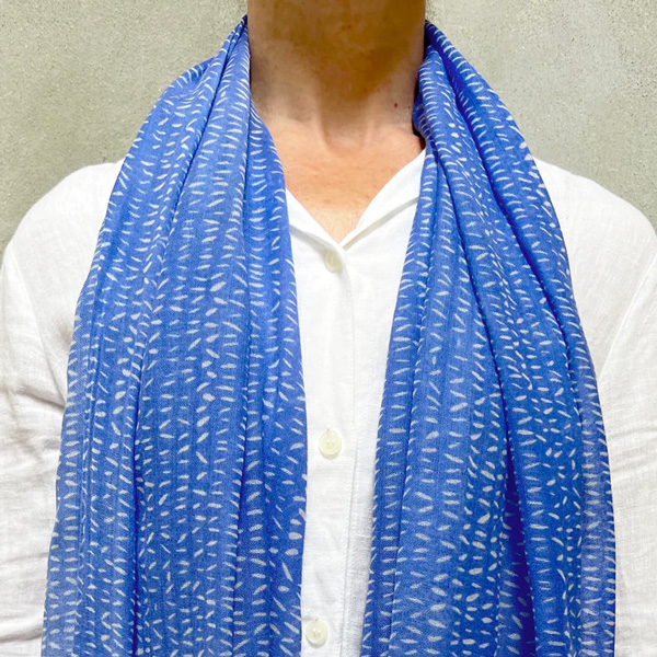 wool scarf, blue