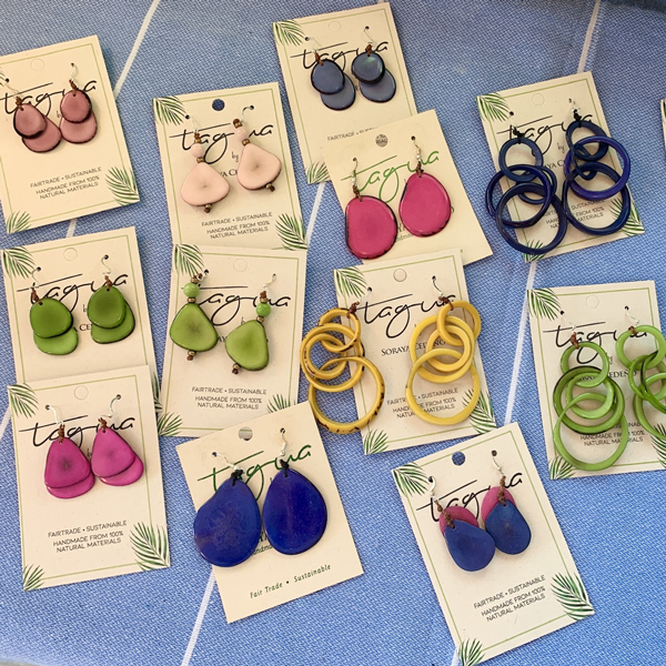 Tagua-earrings