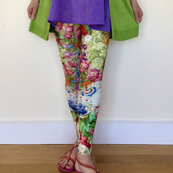 dutch floral watercolor leggings