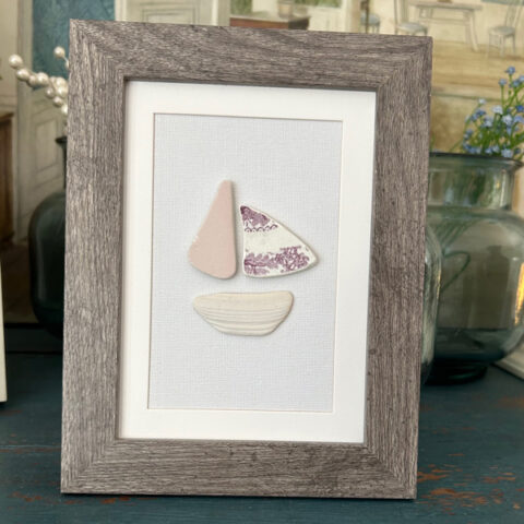 1 Sail Boat, Gray Frame
