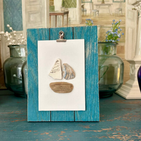 1 Sail Boat, Rustic Clipboard