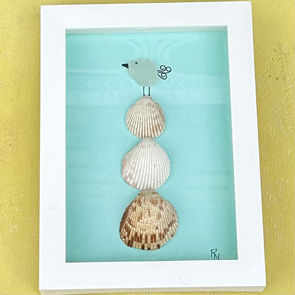 Robin Nichols Sea glass art - Little Bird